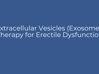 Extracellular Vesicles (Exosomes) Therapy for Erectile Dysfunction